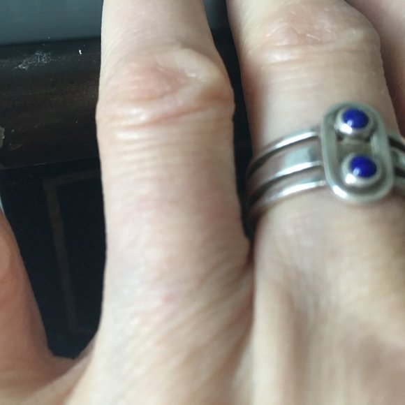 Pamela Love  sterling silver with lapis inlay - Picture 2 of 7